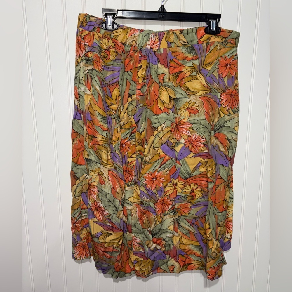 Vintage Southern Lady Floral Print Skirt | Size 20